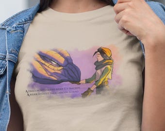 Dragon Without Its Rider Unisex Tee | Empyrean Series Inspired Fantasy T-Shirt