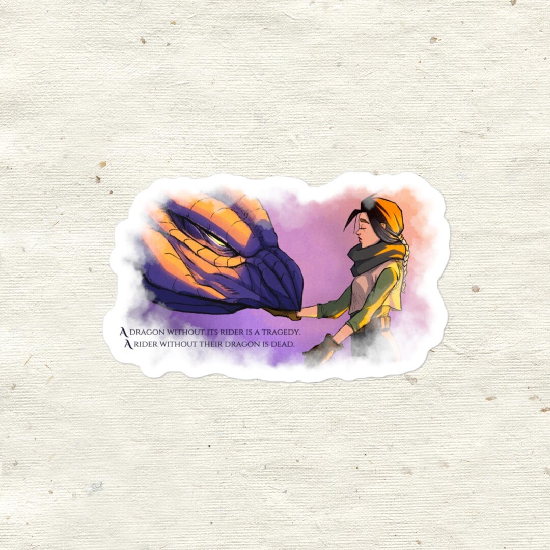 Dragon Without Its Rider Sticker | Fourth Wing Inspired Fantasy Sticker ...