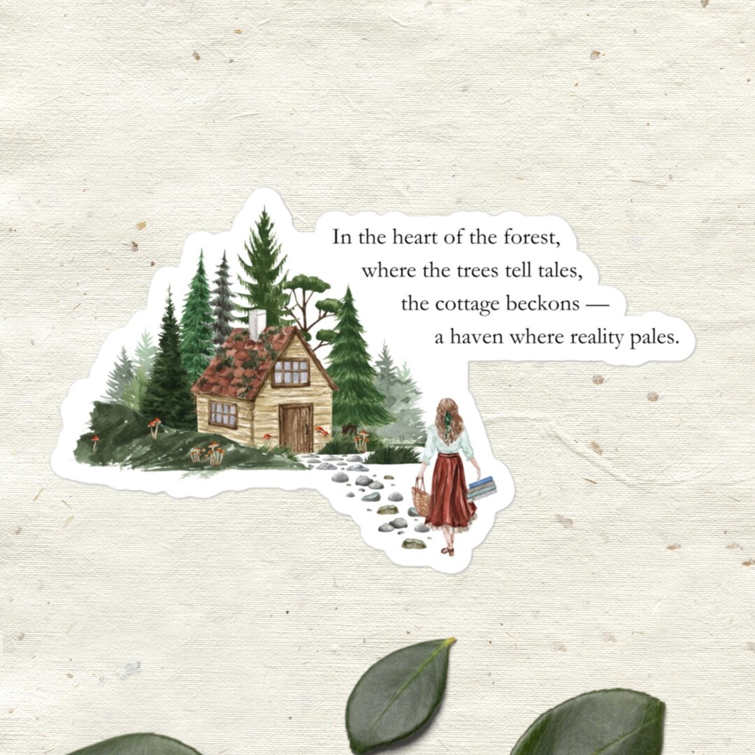 Cottage Core Sticker | Escape to the Heart of the Forest - Etsy