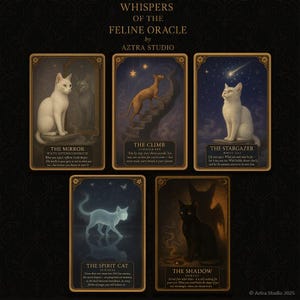 Cartes de chat Oracle en téléchargement numérique PNG PDF imprimable
