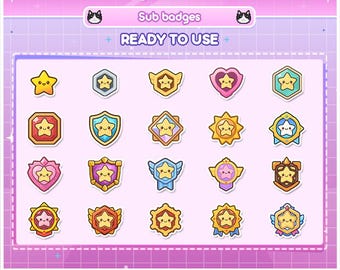 Insignias de suscripción de Twitch - Edición Chibi Star de Aztra Studio