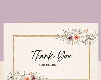 Carte de remerciement florale