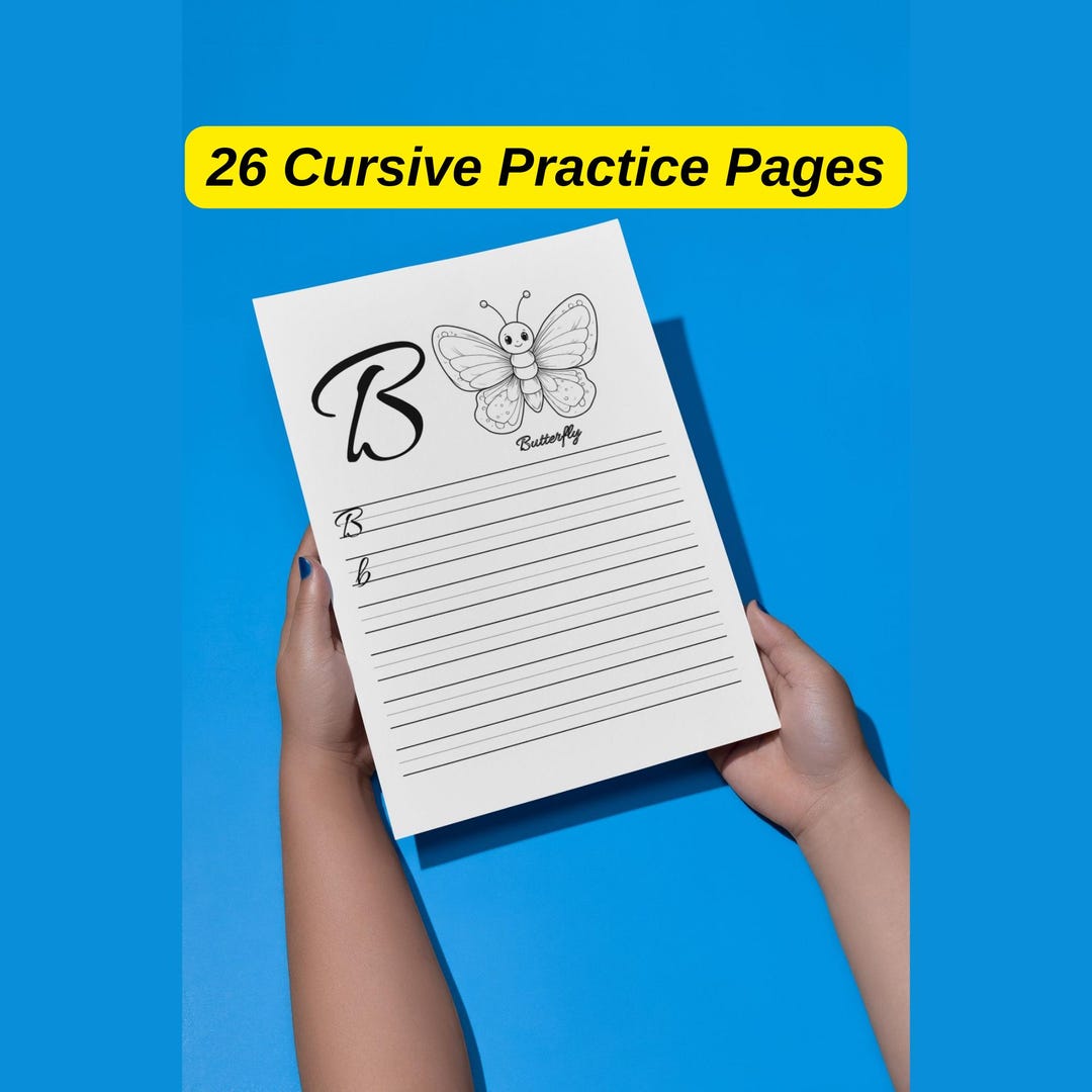 26 Printable Cursive Alphabet Worksheets With Animals | Kids ...