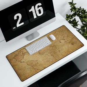 Antiker Kartendruck Büro/Studentenschreibtisch Matt 90x30cm