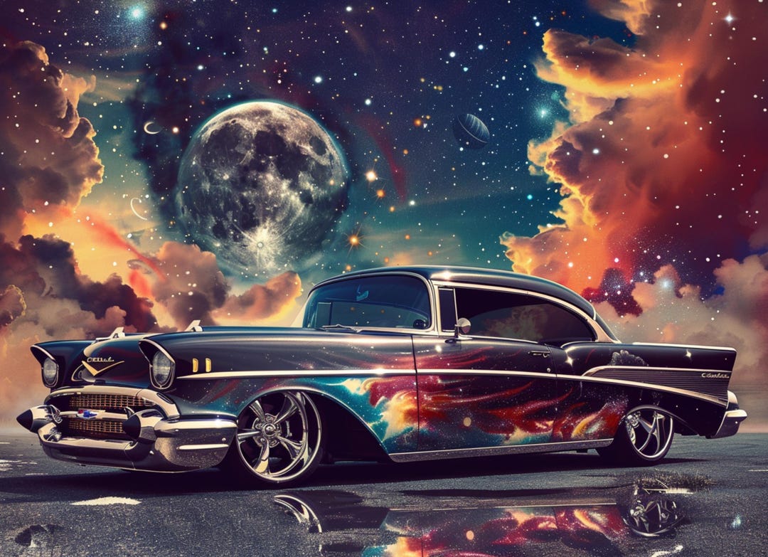 Hot Rod Wall Art. Classic Car PNG Download. Printable Muscle Car Poster ...