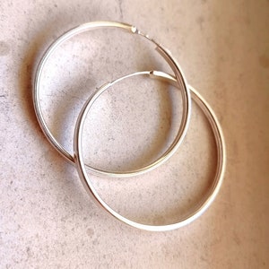 Hoop earrings, 925 sterling silver earrings, silver hoop earrings, boho earrings, silver round dangle earrings, silver round earrings