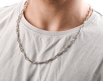Sterling Silver Men's Necklace: Dainty 925 Silver Chain, Luxury Quality