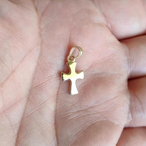 14K gold cross, gold cross necklace, cross necklace, gold cross pendant, baptism necklace, baptism cross necklace, baptism gift-gift for her