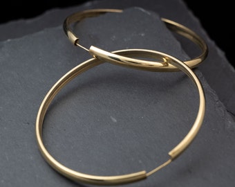 Gold hoop earrings, thin gold hoop earrings, hoop earrings, 14K gold filled hoop earrings, silver hoop earrings, gift for her, gift for mom