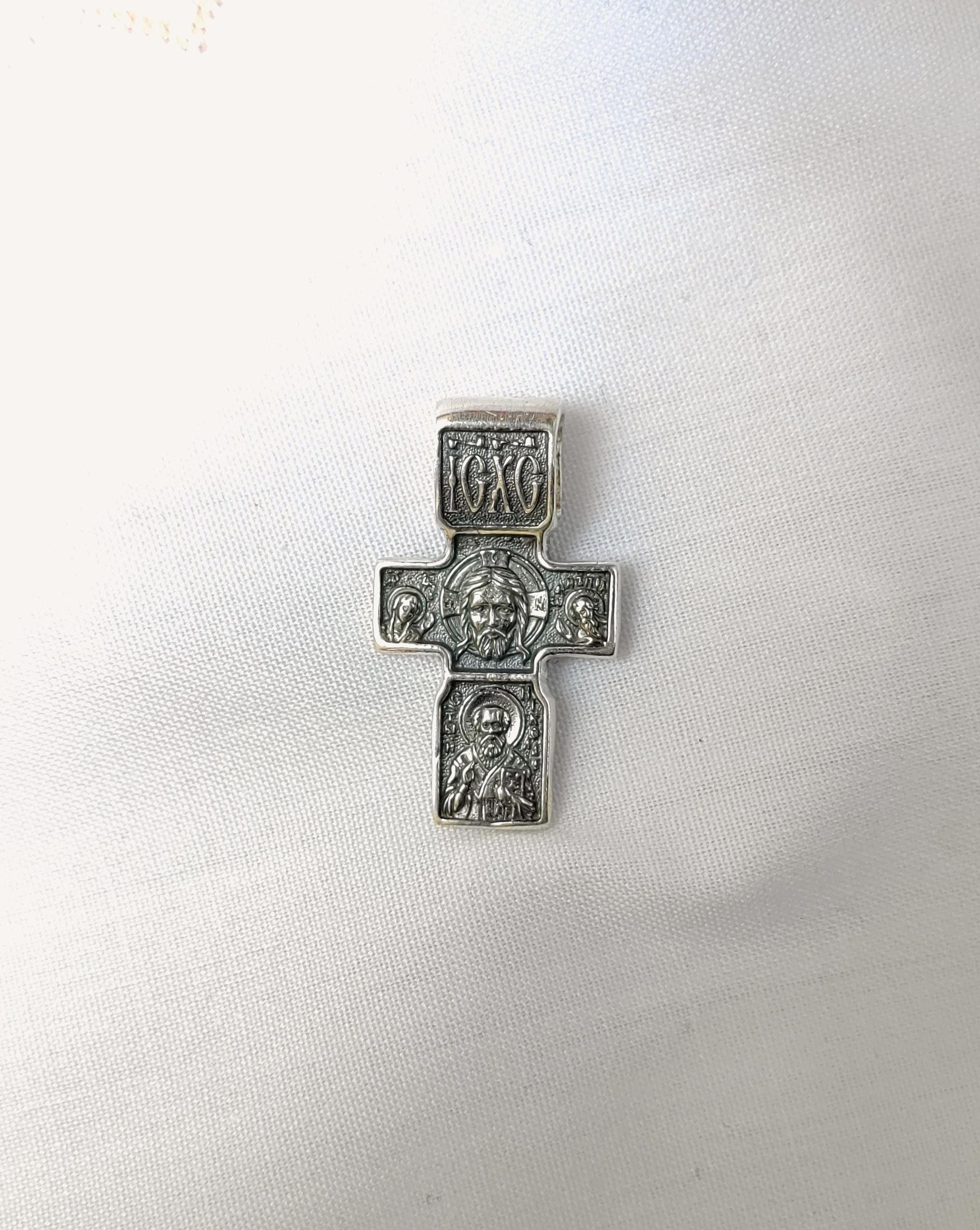 Men's cross necklace, Orthodox cross, 925 sterling silver cross, Orthodox cross necklace, Orthodox cross pendant, silver cross necklace