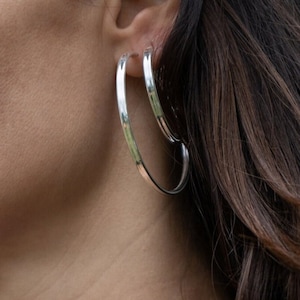 Silver hoop earrings, large hoop earrings, big hoop earrings, extra large hoop earrings, gold plated hoop earrings, big gold hoop earrings
