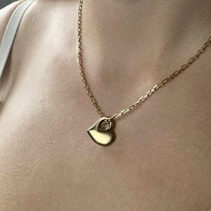 Gold Herz Halskette, gebrochenes Herz, Abschiedsgeschenk, Silber Herz Halskette, Silber Herz Anhänger, Herz Halskette, Silberherz, Goldherz