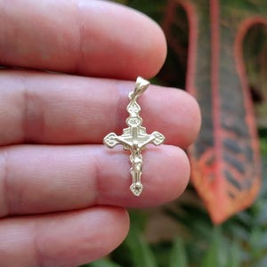 Orthodox cross, exquisite gold cross necklace, 14K gold cross, small cross necklace, confirmation gift, baptism gift, minimalist necklace