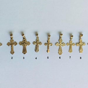 Gold Orthodox cross, gold cross pendant, Orthodox cross, solid 14K gold cross, gold cross necklace, 14k gold cross, baptism cross gift