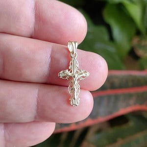 Solid gold cross, 14K gold cross, gold cross necklace, orthodox cross, gold cross pendant, 14k solid gold cross, dainty gold cross necklace