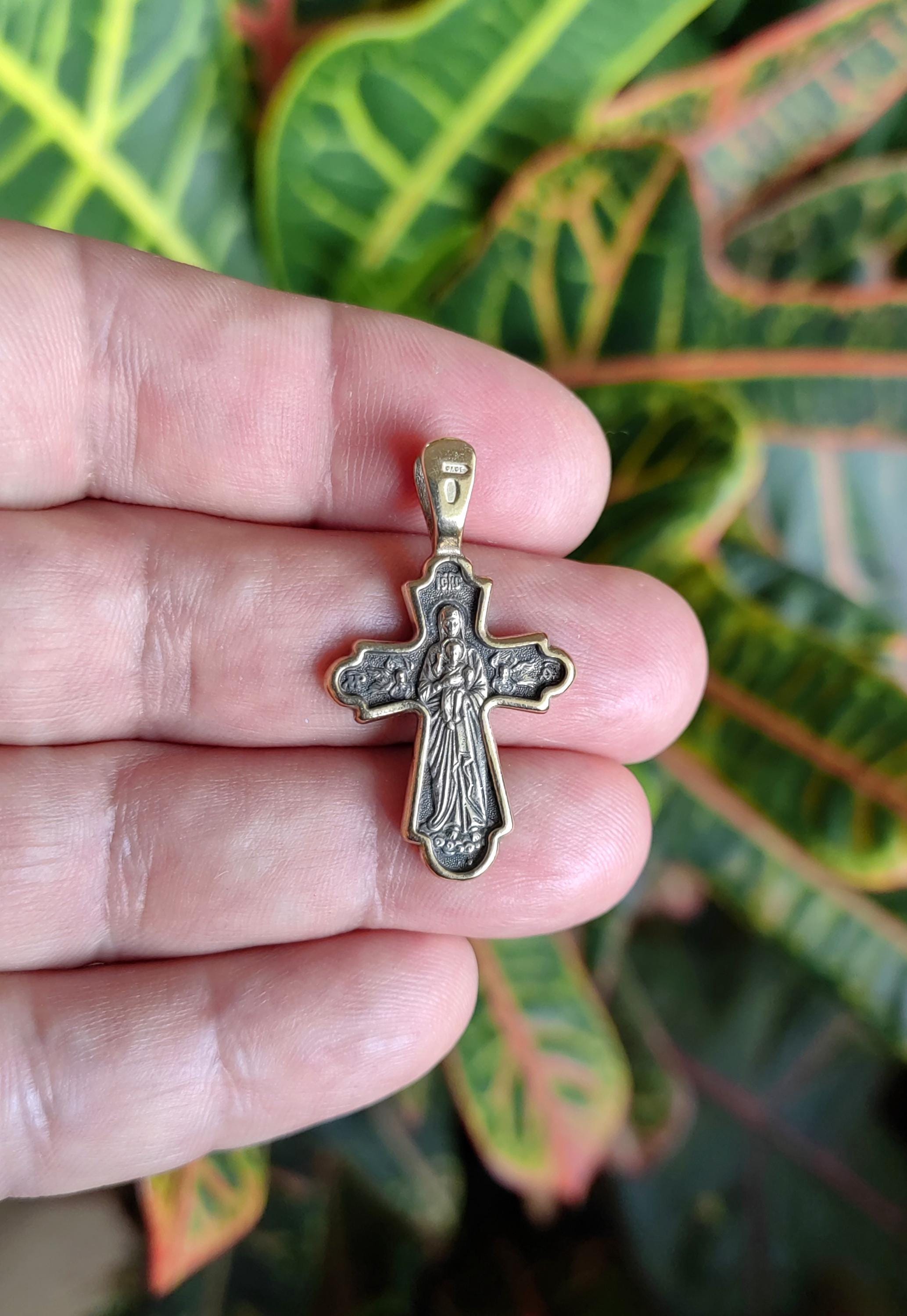 シルバークロスネックレス、クリスチャンシルバークロス、925本物の