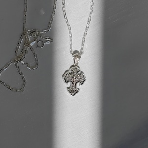 Collier croix orthodoxe, croix chrétienne orthodoxe orientale, argent sterling 925, bijoux religieux, collier religieux en argent, cadeau pour elle