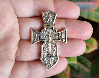Large Sterling Silver Sea Cross Pendant: Sailor Protection Necklace, Sailor Protection Pendant,