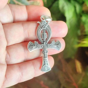 Collar de cruz egipcia, cruz Ankh egipcia, collar Ankh egipcio, colgante de Egipto, colgante de talismán de Egipto, collar unisex, regalo para él