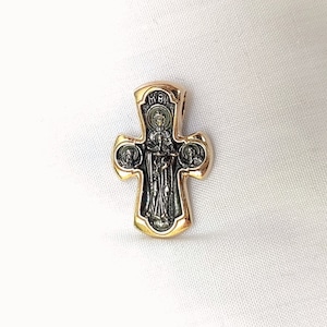 Croix chrétienne en argent, petite croix orthodoxe, argent 925, croix orthodoxe en argent, collier croix orthodoxe-pendentif croix orthodoxe-cadeau pour elle