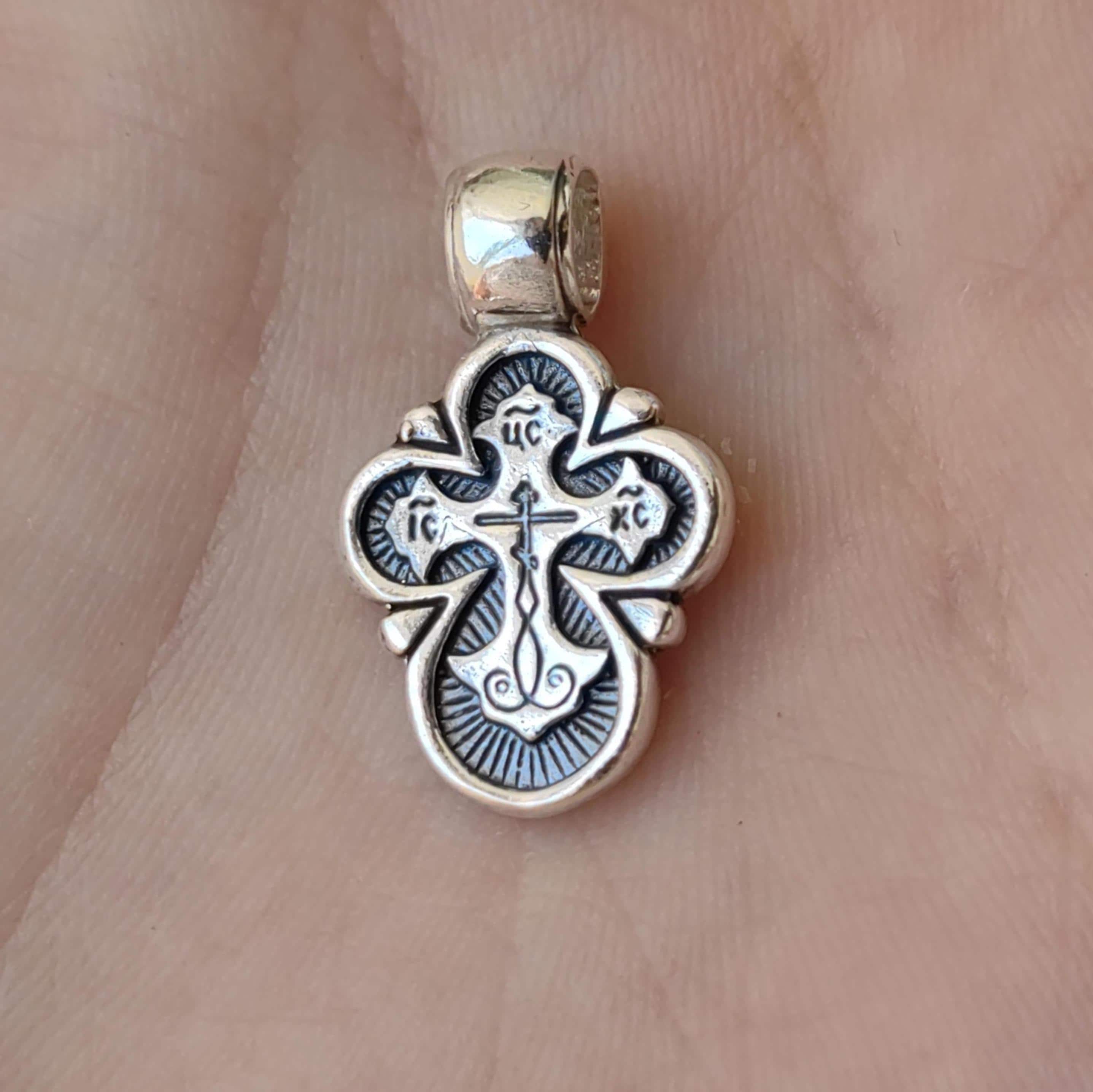 Fine 925 Sterling Silver Greek Cross Pendant – Handcrafted Charm For Necklace Or Bracelet