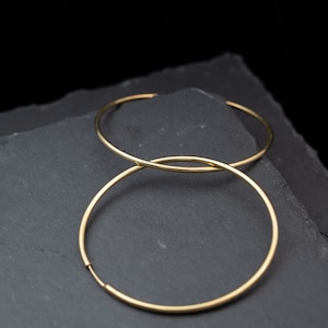 Gold hoop earrings, large hoop earrings, silver hoop earrings, real 925 sterling silver, 18K gold filled hoop earrings, huggie hoop earrings