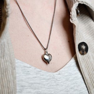 Collier coeur en argent, cadeau pour l&#39;amour, collier coeur, collier en argent, collier d&#39;amour, pendentif coeur, collier en argent 925, cadeau pour elle