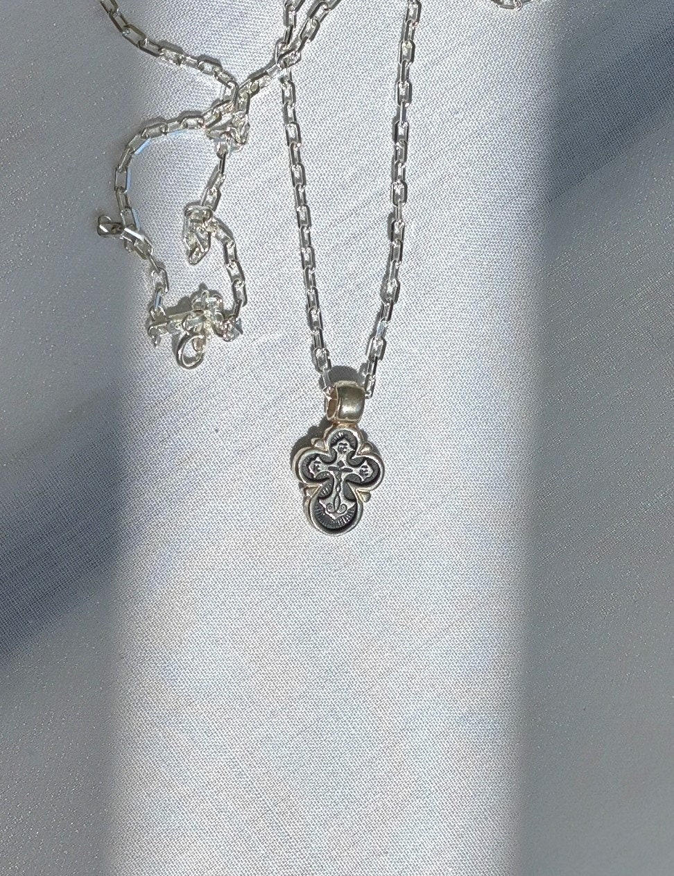 ZIAFRPN Orthodoxe Kreuz Halskette - Serbisches Kreuz Amulett Für Männer