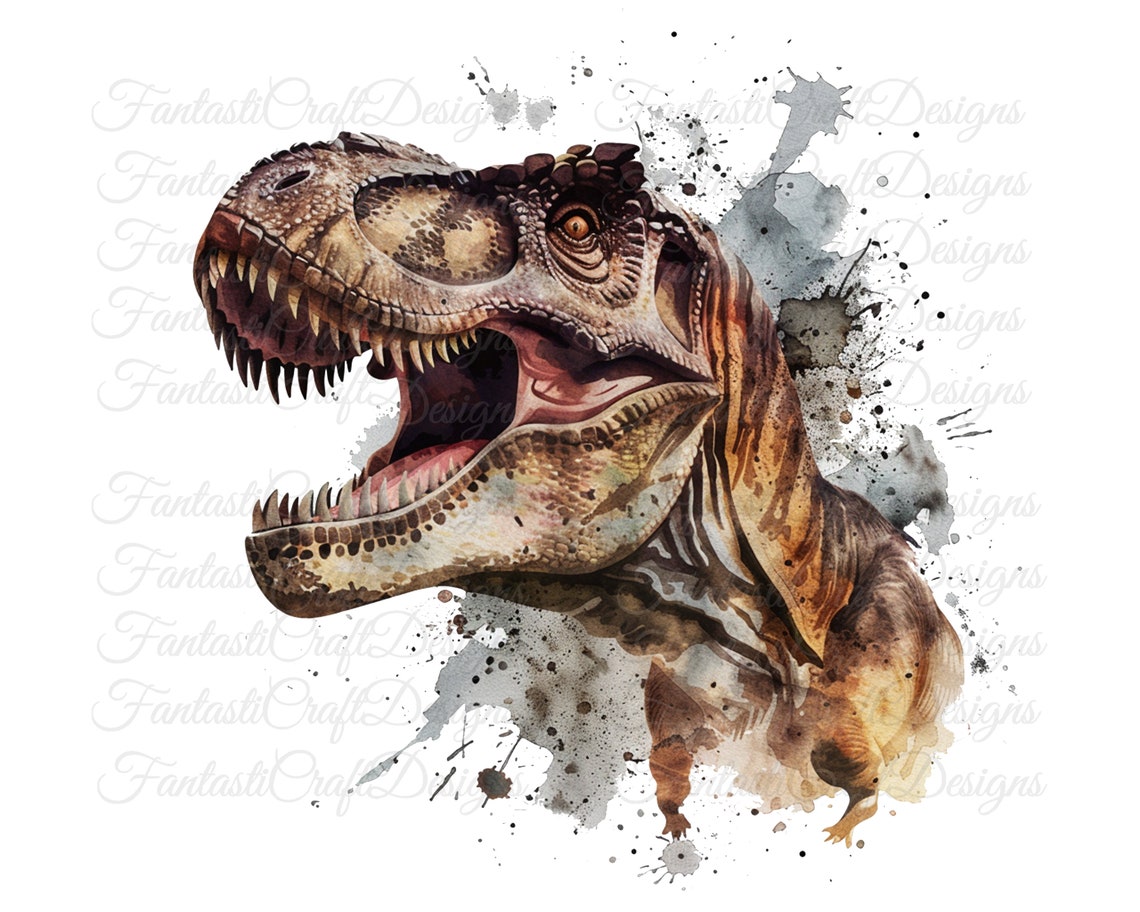 22 T-rex Dinosaur Watercolor Clipart Tyrannosaurus Rex Trex T Rex Pack ...