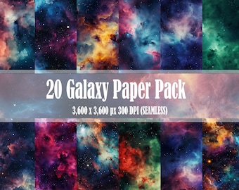 Nebula Galactic Space Wallpaper Digital Paper Galaxy Commercial Use JPGs 300 DPI JPEG Scrapbooks Backgrounds Texture Pack Pattern Space 20
