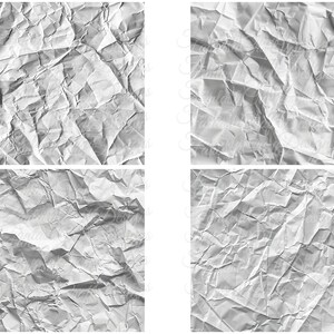White Wrinkled Old Paper Digital Paper Texture 22 Pack Seamless ...