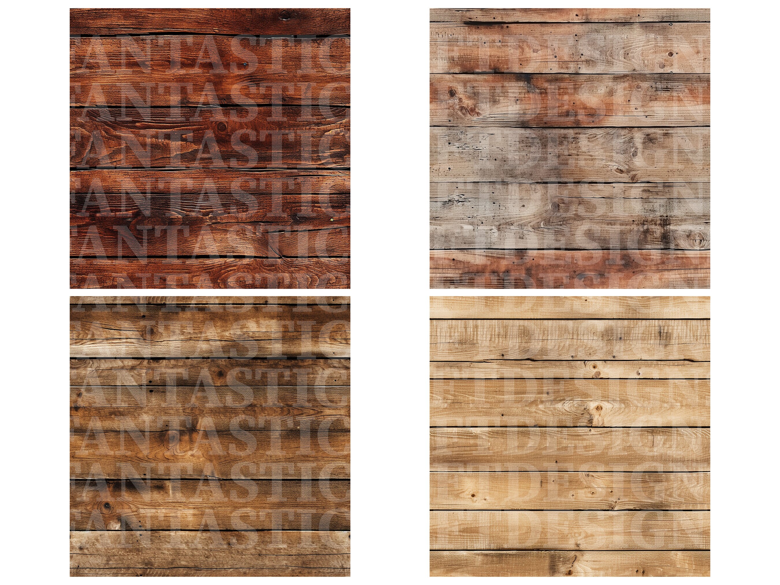 26 Wood Grain Planks Digital Paper Pack Seamless Patterns Backgrounds ...