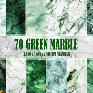 Groen marmer digitaal papier 70 Pack groen limoen marmer naadloze patronen achtergronden plakboeken textuur commercieel gebruik PNG 300 DPI