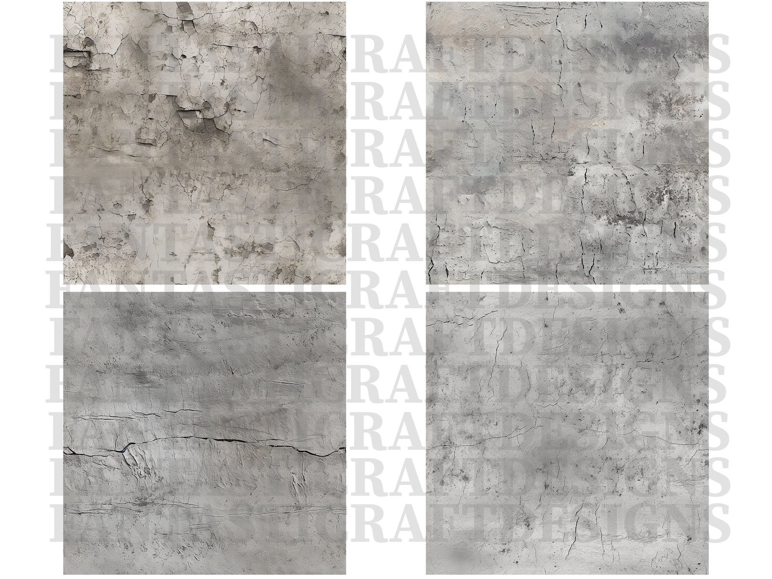 24 Concrete Digital Paper Texture Pack Seamless Different Patterns ...