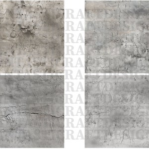 24 Concrete Digital Paper Texture Pack Seamless Different Patterns ...