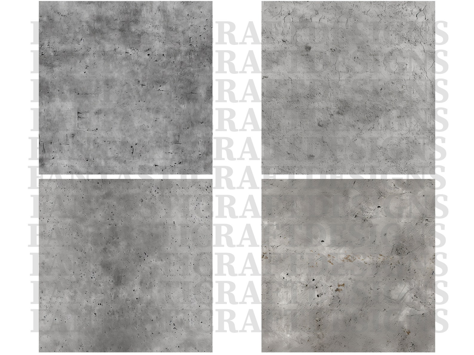 24 Concrete Digital Paper Texture Pack Seamless Different Patterns ...