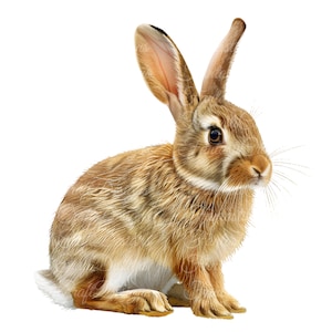 22 niedliche Osterhase Tier Aquarell Clipart Vintage Kaninchen Pack PNG Digital Download 300 DPI Kommerzielle Nutzung Sublimation Kunst Bild Bündel