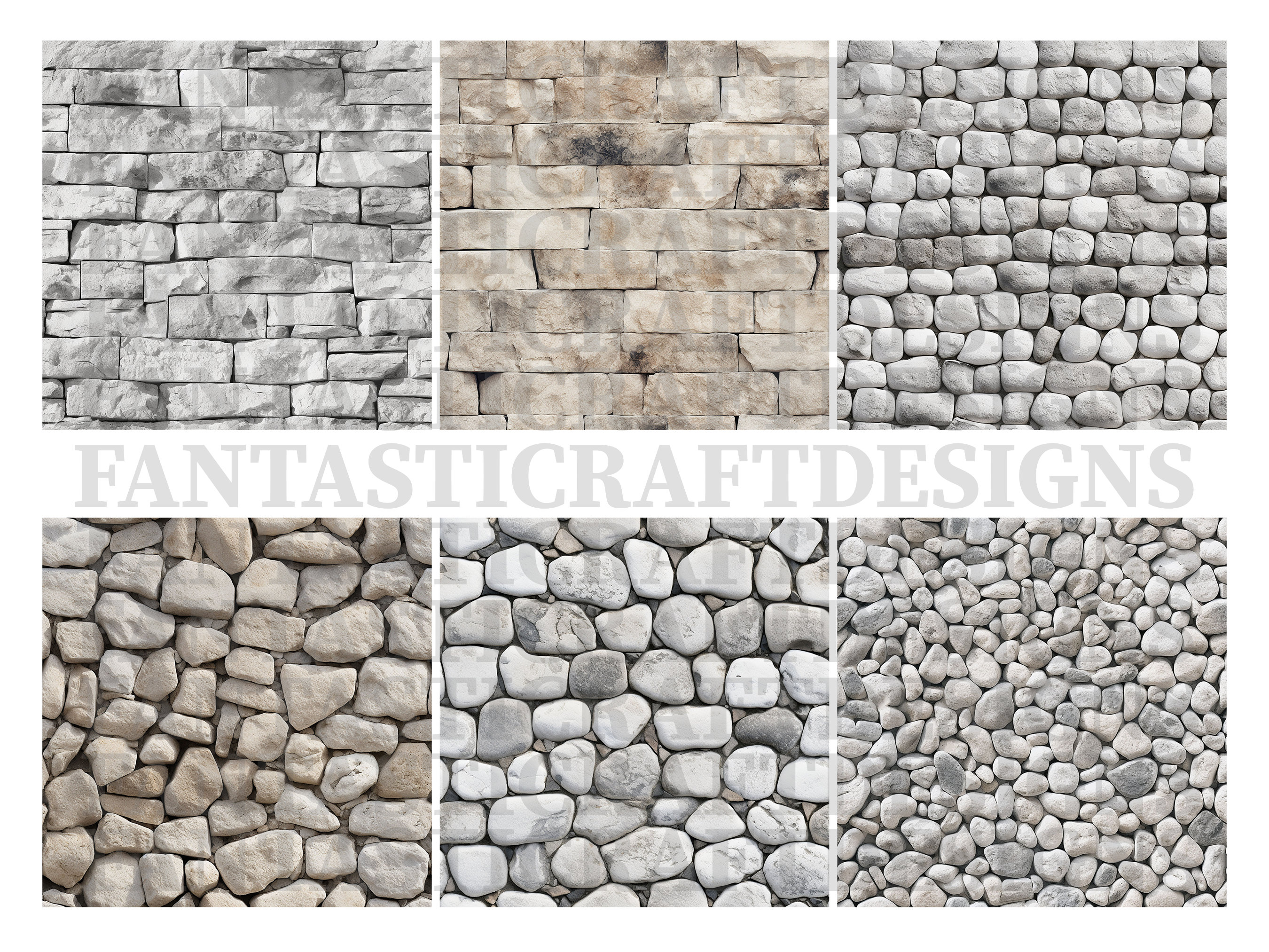 Stone Color Paper Texture 36 White Stone Wall Digital Paper Texture Pack Seamless Different ...