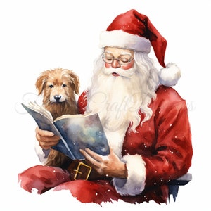 24 Santa Claus Christmas Clipart Pack JPG Descarga digital 300 DPI Uso comercial Papel Tarjeta de vacaciones de invierno Fabricación de imágenes de arte de pared Paquete