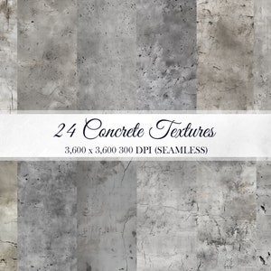 24 Beton Digital Papier Textur Pack Nahtlos Verschiedene Muster Farben Hintergründe Scrapbooks Textur Kommerzielle Nutzung JPGs 300 DPI JPEG