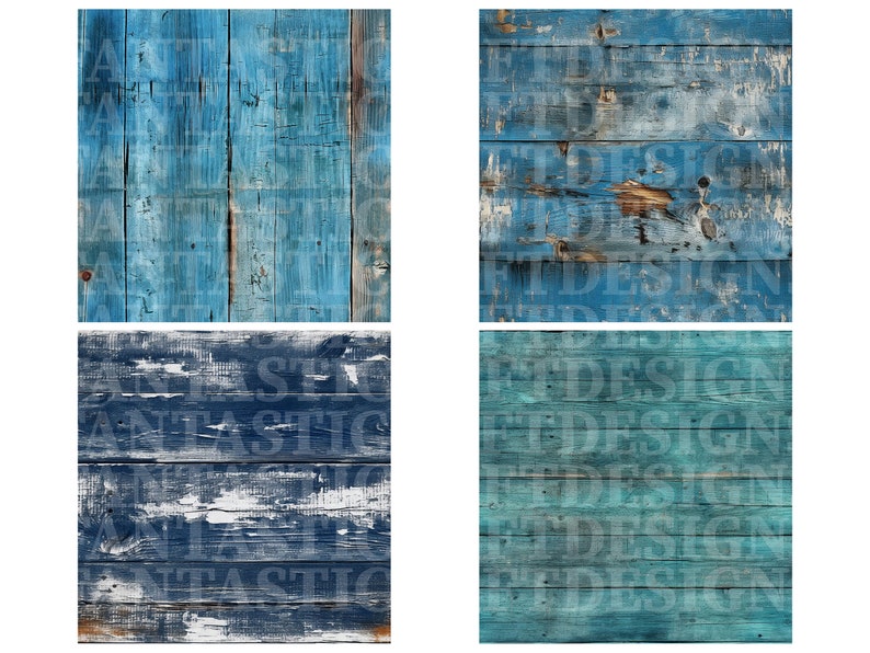 20 Blue Wood Grain Digital Paper Pack Seamless Patterns Backgrounds ...
