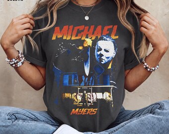 Vintage Michael Myers T-Shirt, Retro 80s Horror Movie Tee FD