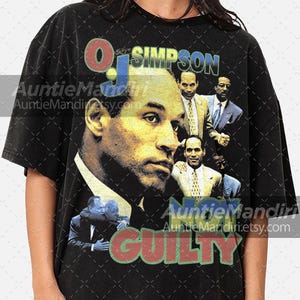 Vintage OJ Simpson Not Guilty 90er Jahre T-Shirt, Unisex T-Shirt Geschenk für Männer und Frauen, Limitierte Edition