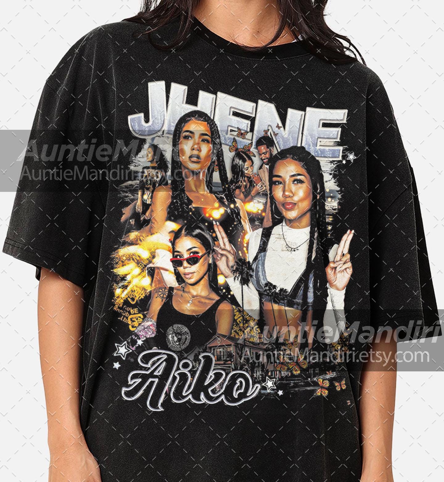 【限定版】Jhené Aiko collage vintage Tシャツ XL 限定版】Jhené Aiko collage vintage Tシャツ XL