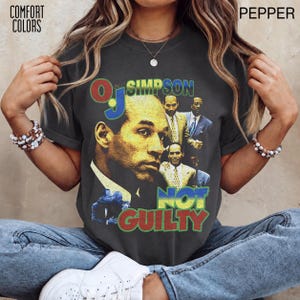 Vintage O.J. Simpson „Nicht schuldig“-T-Shirt, Tribut-Shirt für den American-Football-Spieler, O.J. Simpson Sweatshirt, O.J. Simpson Comfort Colors Tee FD
