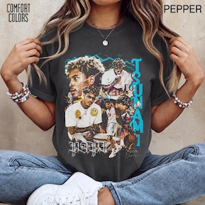 Kelly Oubre Jr. T-shirt: Papi Tsunami Comfort Colors T-shirt, Basketspelare Grafisk Sweatshirt, Basket Fan Merch Present FD