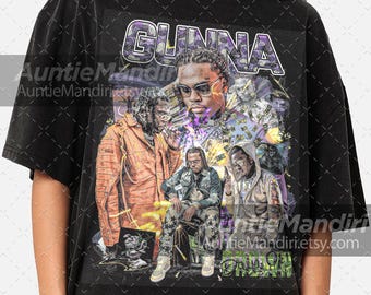 Camiseta "Gunna Drip Or Drown": sudadera con gráfico vintage de hip hop y rap FD