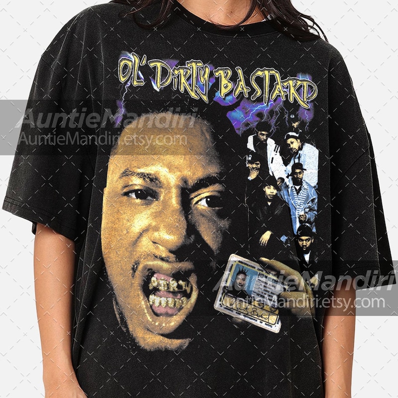 OL'DIRTY BASTARD Rap T-shirt, Men's M size cotton black type Vintage Second Hand
