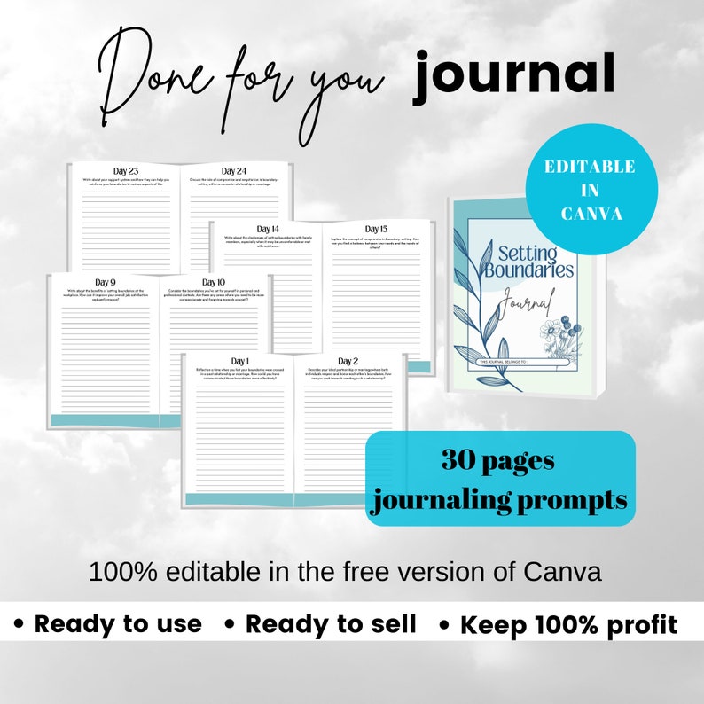 Setting Boundaries Guided Journal | 30 Days of Prompts for Healthy ...