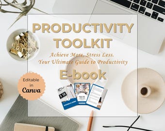 Productivity E-book for Women | Achieve More, Stress Less | Daily Planning, Focus, Time Management Guide, Goal Setting | Instant Download
